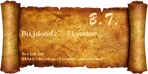 Bujdosó Tivadar névjegykártya